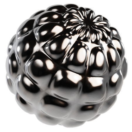 Abstract Metallic Sphere  3D Icon