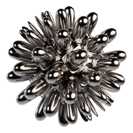 Abstract Metallic Sphere  3D Icon