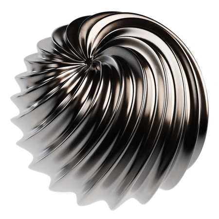 Abstract Metallic Sphere  3D Icon