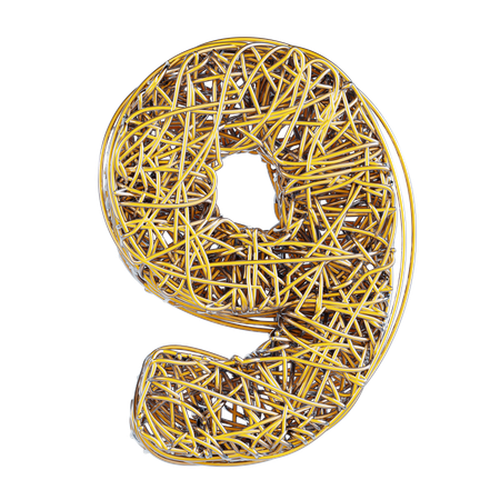 Abstract Number Nine  3D Icon