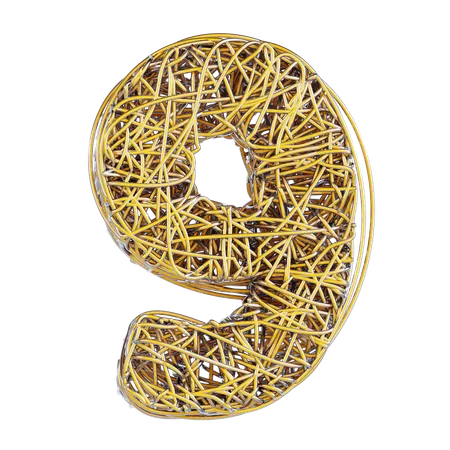 Abstract Number Nine  3D Icon