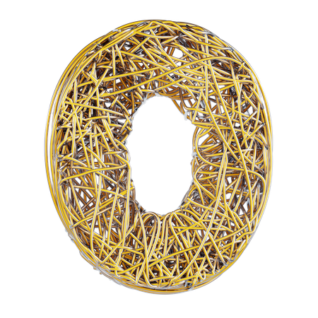 Abstract Number Zero  3D Icon