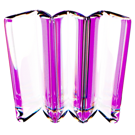 Abstract Pink Glass Dispersion  3D Icon