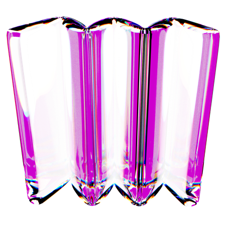 Abstract Pink Glass Dispersion  3D Icon