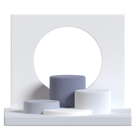 Abstract Podium  3D Illustration