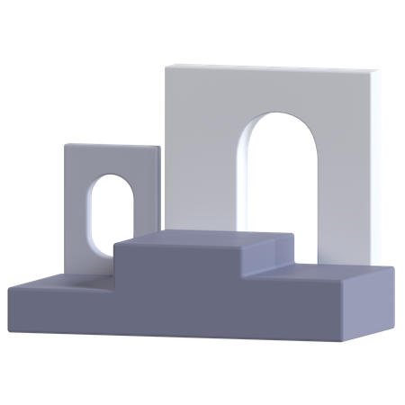 Abstract Podium  3D Illustration