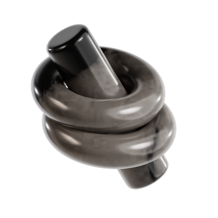 Abstract Pole and Circle  3D Icon