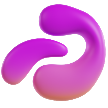Abstract Purple Shape  3D Icon