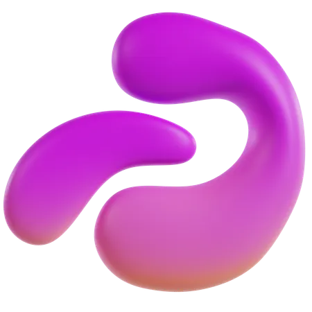 Abstract Purple Shape  3D Icon