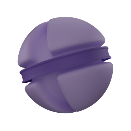 Abstract raised sphere  3D Icon