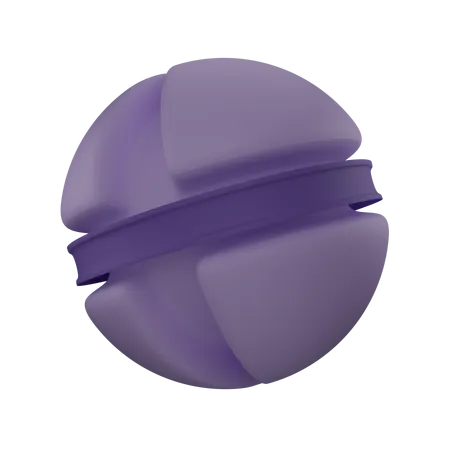 Abstract raised sphere  3D Icon