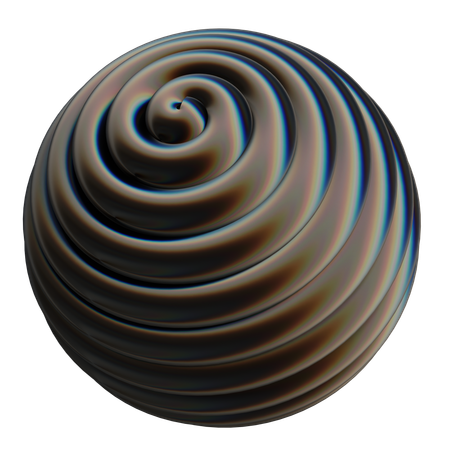 Abstract Round Spiral  3D Icon