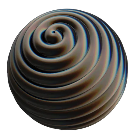 Abstract Round Spiral  3D Icon