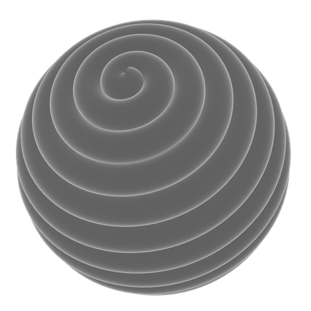 Abstract Round Spiral  3D Icon