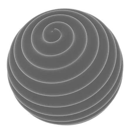 Abstract Round Spiral  3D Icon