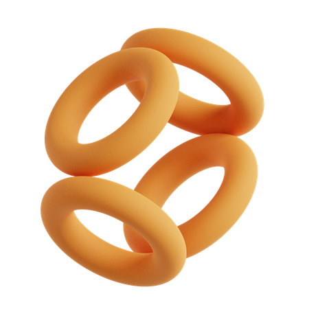 Abstract Scattered Ring  3D Icon