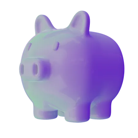 Abstract Shape Of Piggy  3D Icon