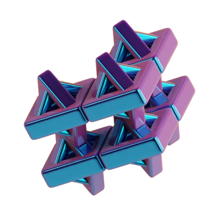 Abstract Sharp Cube  3D Icon