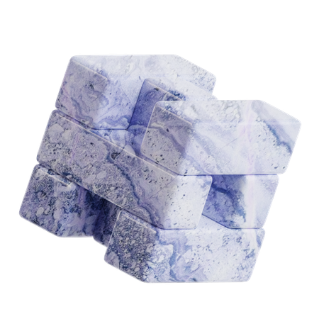 Abstract Stacked Cube  3D Icon