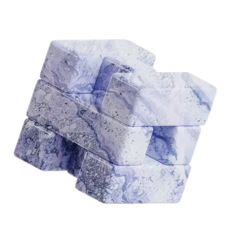 Abstract Stacked Cube  3D Icon