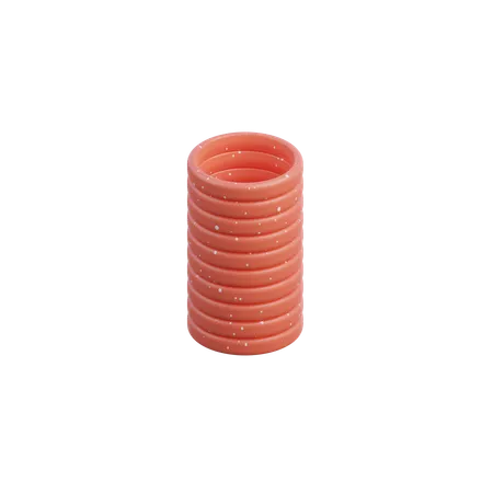 3 D Abstract Stacking Rings 3D Icon