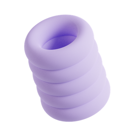 Abstract Stacks Ring  3D Icon