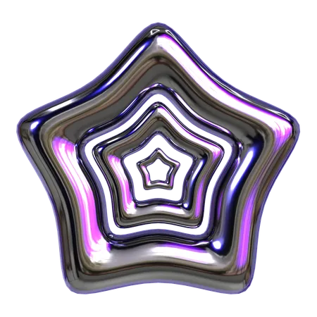 Abstract Star Geometry  3D Icon