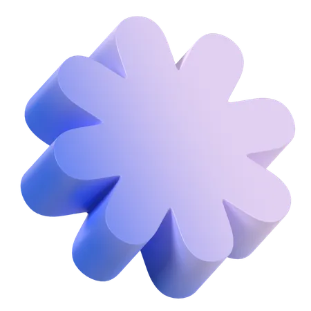 Abstract Star Gradient  3D Icon