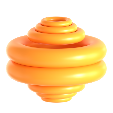 Abstract Torus Shape  3D Icon