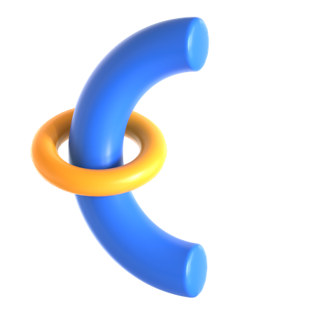 Abstract Torus Shape  3D Icon