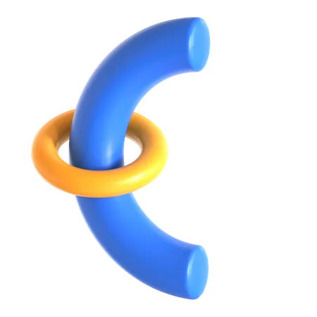 Abstract Torus Shape  3D Icon