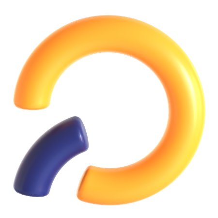 Abstract Torus Shape  3D Icon