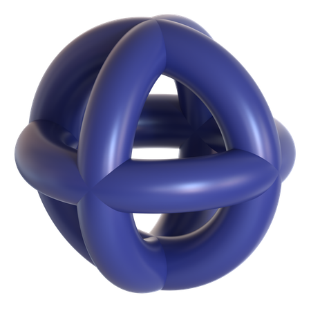 Abstract Torus Shape  3D Icon