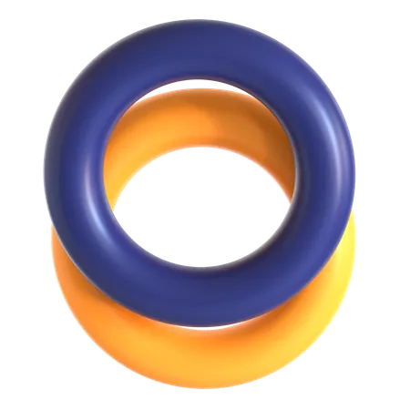 Abstract Torus Shape  3D Icon