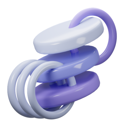 Abstract Tube Stack 3D Icon