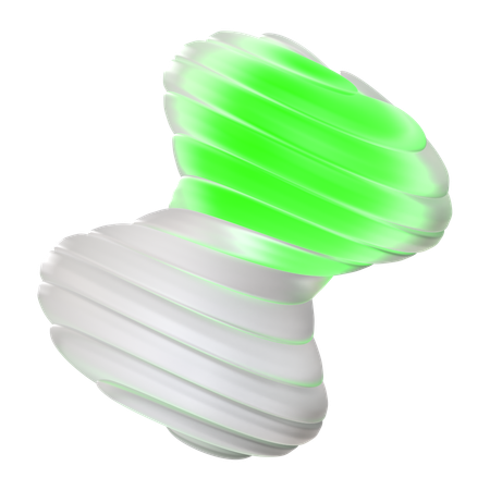 Abstract Twisted Morphic  3D Icon