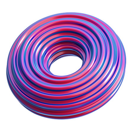 Abstract Wave Ring  3D Icon