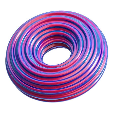 Abstract Wave Ring  3D Icon