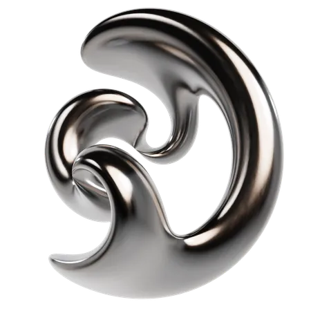 Líquido metálico abstracto  3D Icon