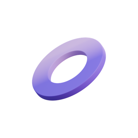 Cercle d'anneau abstrait  3D Icon