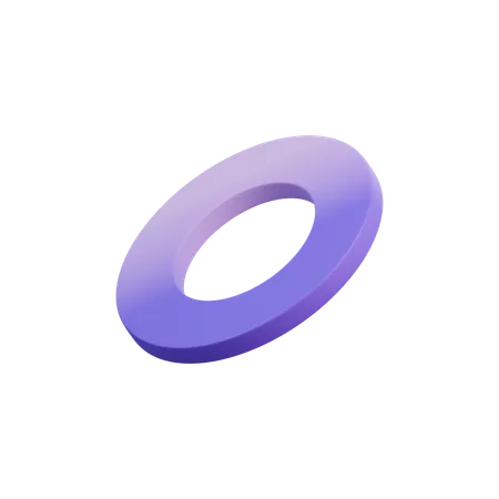 Cercle d'anneau abstrait  3D Icon