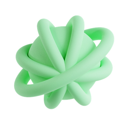 Cercle de balle abstrait  3D Icon