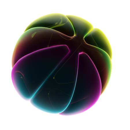 Boule abstraite néon abstrait  3D Icon