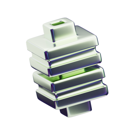 Abstrait chromatique brillant et organique  3D Icon