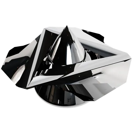 Artistique Chrome abstraite  3D Icon