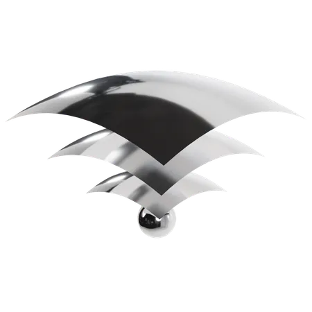 Artistique Chrome abstraite  3D Icon