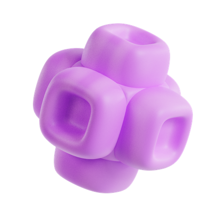 Cube creux abstrait  3D Icon