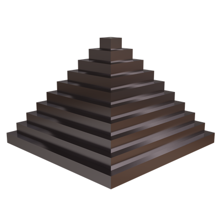 Pyramide métallique abstraite  3D Icon