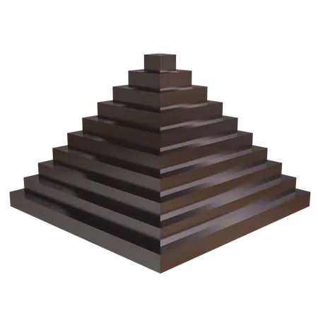 Pyramide métallique abstraite  3D Icon