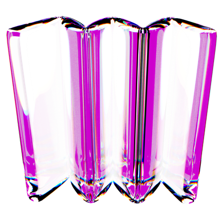 Dispersion abstraite de verre rose  3D Icon